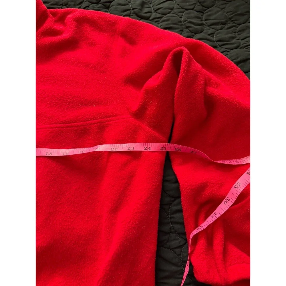 J.Crew‎ Sport Red Fleece Pullover Mens Large 1/4 Zip Vintage